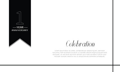 Elegant 1st Anniversary Template - Celebrate Your Milestone! Premium EPS File for Stunning Anniversary Designs.