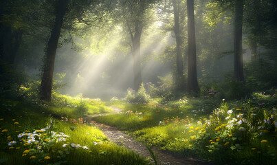 Obraz premium Stunning Nature Landscapes: Mountains, Forests, Oceans, and Serene Vistas.