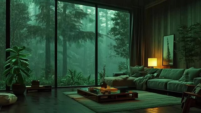 living room with a window