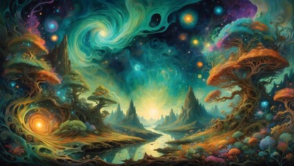 Mystische Landschaft - Traumlandschaft