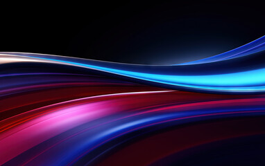 Naklejka premium Vibrant abstract waveform with fluid motion and colorful gradients. Generated AI.