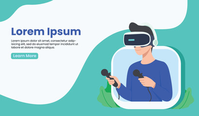landing page illustrationuse of VR