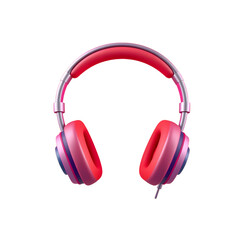 Headphone headset icon 3d render illustration with ultra layer