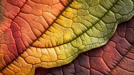 Obraz premium Intricate Close-Up of Beautiful Leaf Patterns