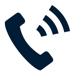 シンプルな電話の白黒ビジネスアイコン