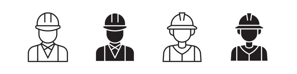 construction worker icon collection