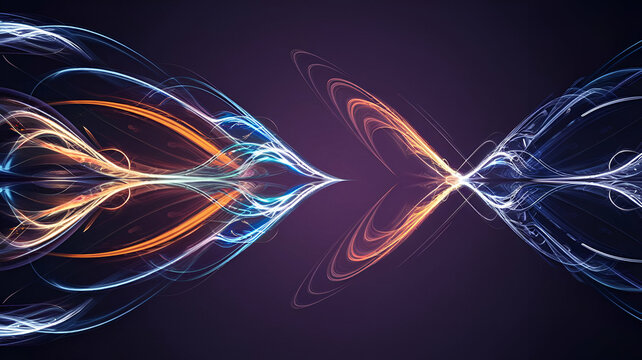 Dynamic movement light paths in a cutting edge innovation design with current theoretical fast development for standards or banners