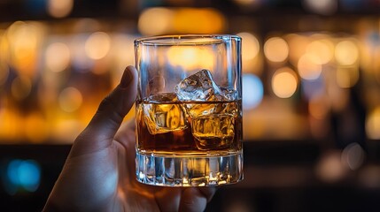 whiskey glass in hand