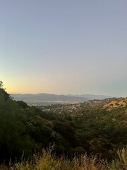 sunset in the mountains California