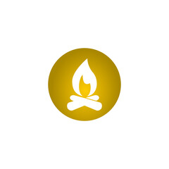 Campfire icon isolated on transparent background