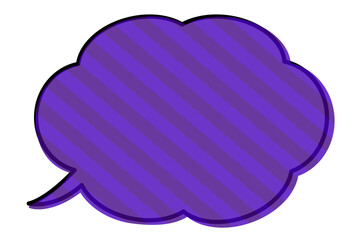 ハロウィンがコンセプトの紫色の吹き出し素材