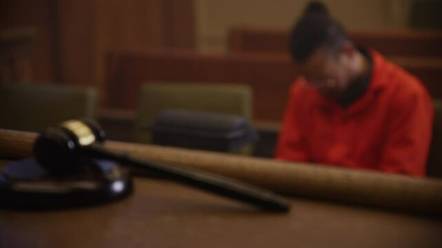 Black man hears guilty verdict in court room