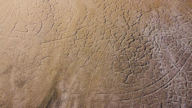 Drone over Nevada dry lake bed