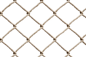Fototapeta premium Chain link fence texture, white isolated background. transparent background