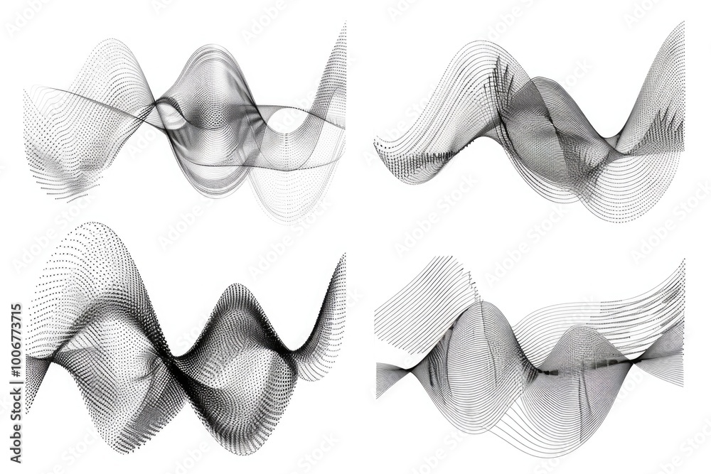 Poster A collection of four different wave forms