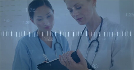 Image of financial data processing over diverse doctors