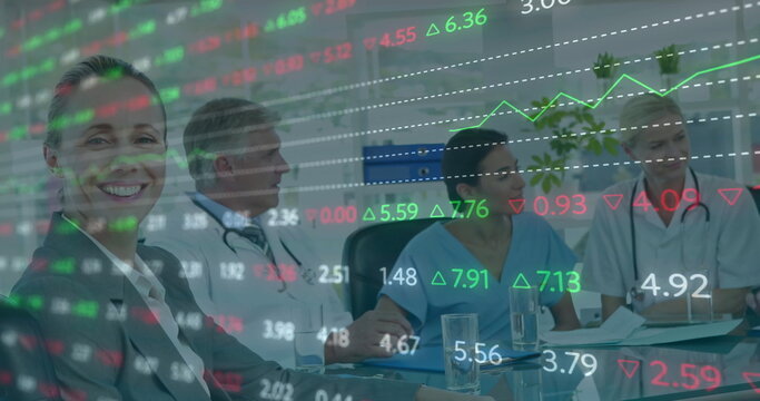 Image of financial data processing over diverse doctors