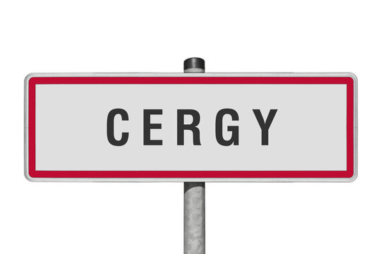 CERGY panneau entr&eacute;e agglom&eacute;ration, (symbolique)