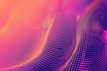 Colorful abstract design with wavy lines and dots, suitable for use in presentations, websites or social media