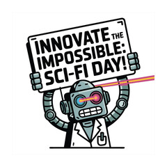 Science Fiction Day Typography Vector Illustration