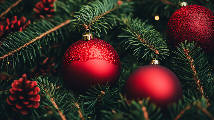 Elegant Christmas Accents Background. Generative AI