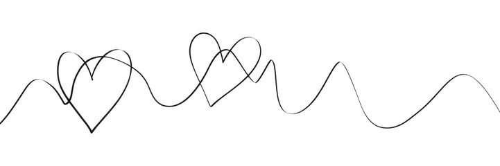 Fototapeta premium PNG Minimalist heart line art