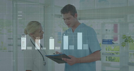Image of financial data processing over diverse doctors