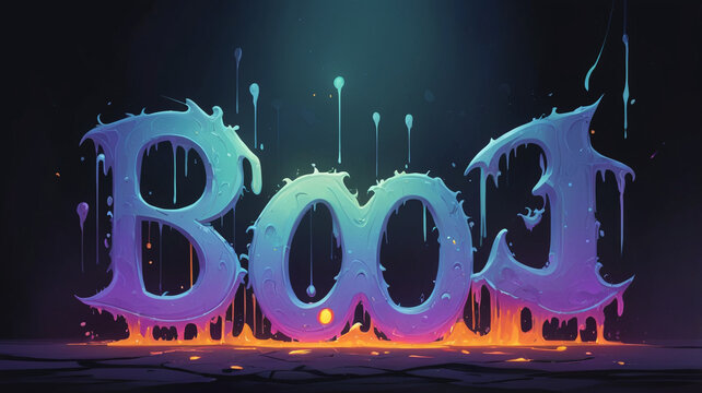 Colorful Dripping Font for Halloween Theme