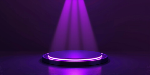 Purple light rays on dark background