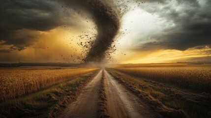 Tornado in Field