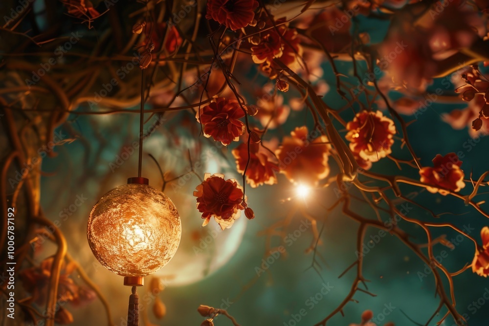 Poster A focused view of a light shining brightly on the bark of a tree, suitable for use in illustrations or designs that require a sense of calm and serenity