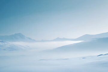 A minimalistic winter background featuring soft hues, snow-covered landscapes, and subtle details that capture the essence of winter's calm