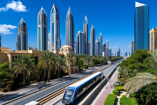 A dense urban area with towering skyscrapers, supported by robust infrastructure including highways, power grids, and underground transportation networks.