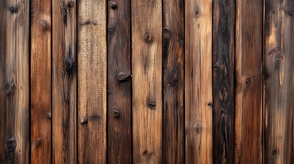 Naklejka premium Wall made of wood. Wooden panels made from slats. Texture of vertical timber lines. Modern interior design from planks. Decorative surface for the construction of fences and facades. 