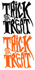 Lettering for Halloween - trick or treat
