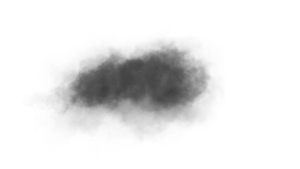Black fog smoke on transparent background