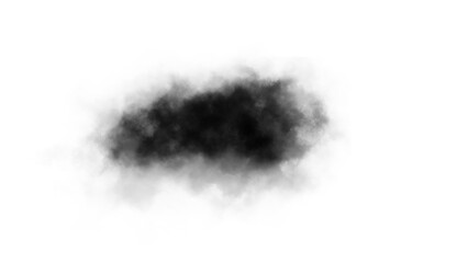 Black fog smoke on transparent background