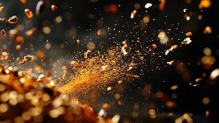 A burst of spices with a smoky background.