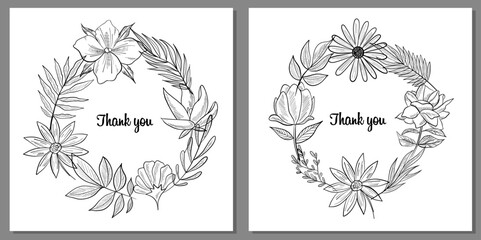 Holiday cards vector illustration. Wedding invitation graphics.