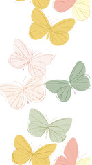 PNG Colorful butterflies elegant mobile wallpaper
