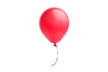 red balloon isolated on white. transparent background