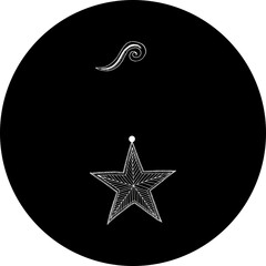 Christmas, New Year Vector Icon element, Isolated white background