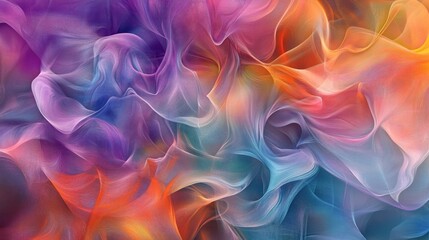 Obraz premium Vibrant Ethereal Swirls of Color