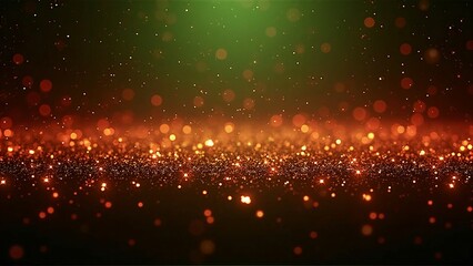 Fototapeta premium Festive Christmas Sparkles with Red and Gold Hues