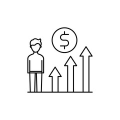 investment icon, investor, financial growth icon
