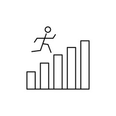 ladder of success icon, career achievement icon