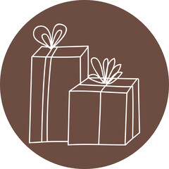 Christmas, New Year Vector Icon element, Isolated white background