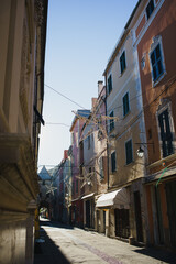 Naklejka premium narrow street in the old town