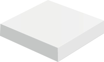 Naklejka premium Square paper box lid realistic white mockup