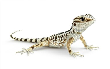 Naklejka premium A detailed view of a lizard with striking patterns, showcasing its vibrant colors and unique textures in bright lighting